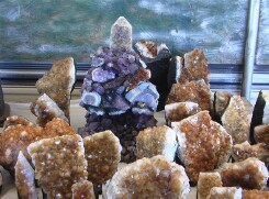 Citrine with Amethyst in the middle 